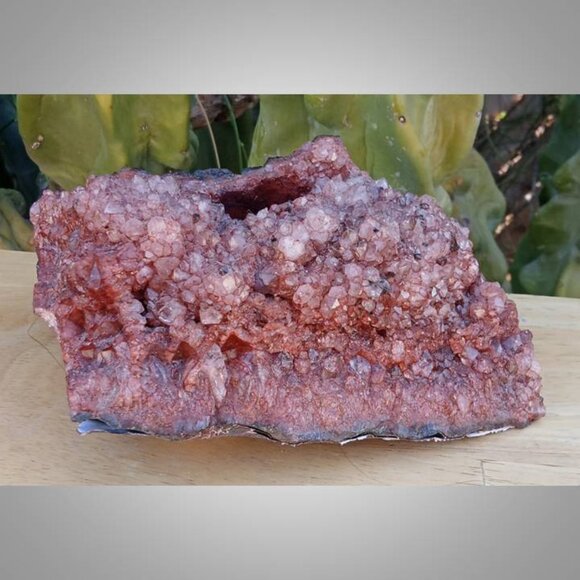 Crystal stone tea light candle holder - RED - Picture 2 of 8